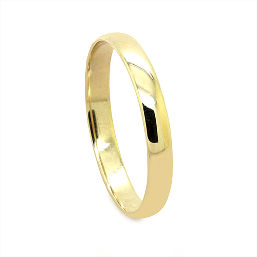 Zaveris 9 Carat 3mm Yellow Gold Wedding Band
