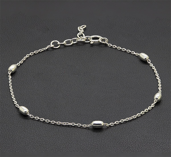 Zaveris Sterling Silver Single Link Chain Bracelet
