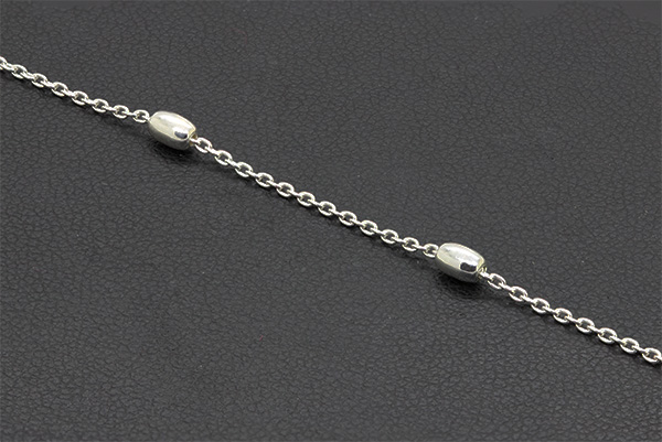 Zaveris Sterling Silver Single Link Chain Bracelet