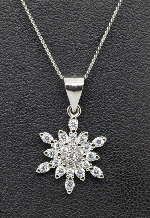 Zaveris Sterling Silver Winter Wonderland Pendant Set