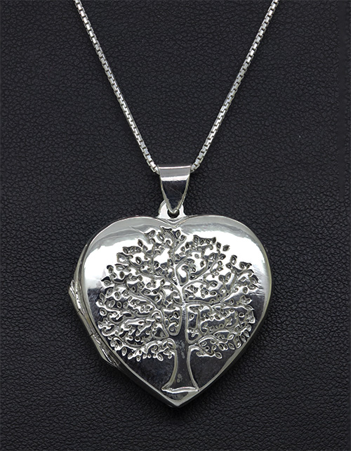 Zaveris Sterling Silver Tree of Life Locket