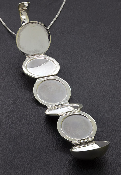 Zaveris Sterling Silver Hidden Treasures Locket