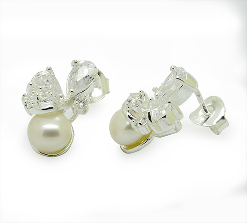 Zaveris Sterling Silver Shimmering Pearl Trio Pendant Set