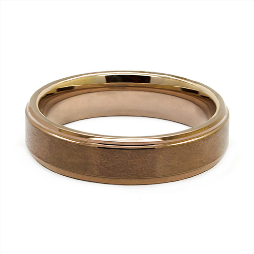 Zaveris Tungsten Carbide Yellow Matte Finish 6mm Ring