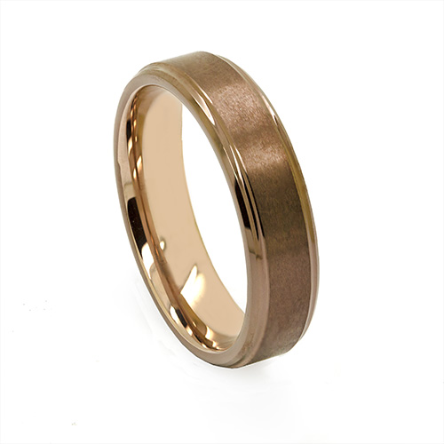 Zaveris Tungsten Carbide Yellow Matte Finish 6mm Ring