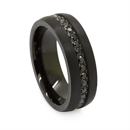 Zaveris Tungsten Carbide Eternity 8mm Ring