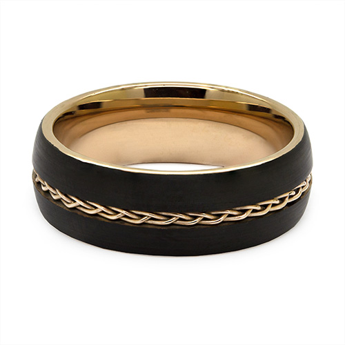 Zaveris Tungsten Carbide 8mm Link Chain Ring