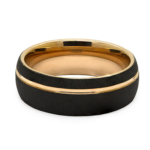 Zaveris Tungsten Carbide Single Bevel Ring