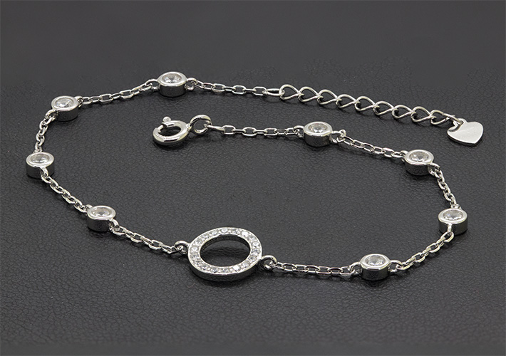 Zaveris Sterling Silver Zirconia Bracelet