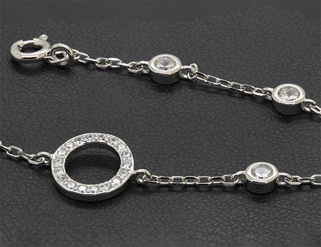 Zaveris Sterling Silver Zirconia Bracelet