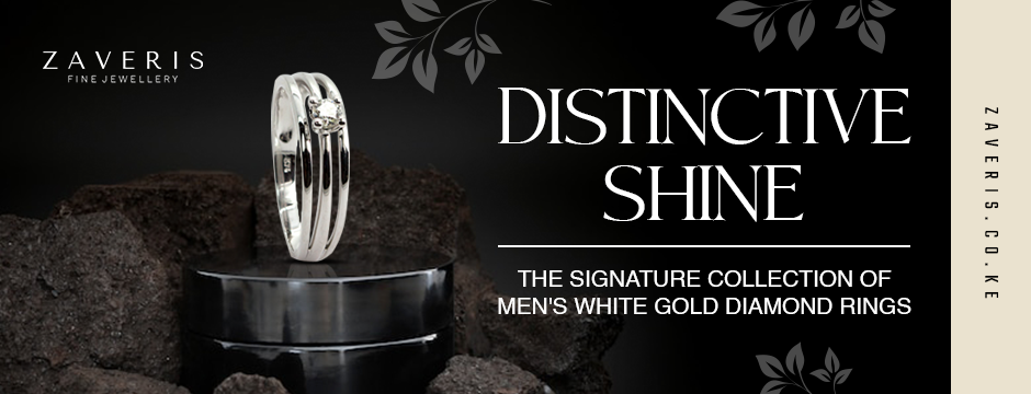 Distinctive Shine: The Signature Collection of Men’s White Gold Diamond Rings