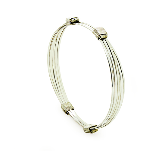 Sterling Silver Knot Bangle Bracelet