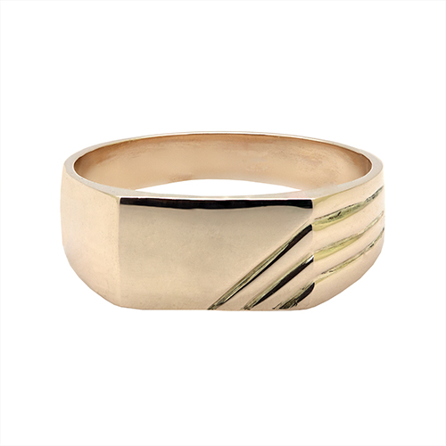 Zaveris 9K Yellow Gold Modern Geometric Ring