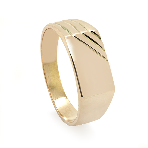 Zaveris 9K Yellow Gold Modern Geometric Ring