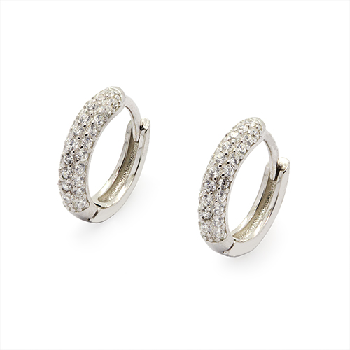 Zaveris Starlight Pav? Zirconia Huggie Hoops