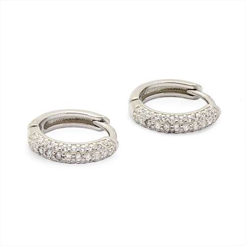 Zaveris Starlight Pav? Zirconia Huggie Hoops
