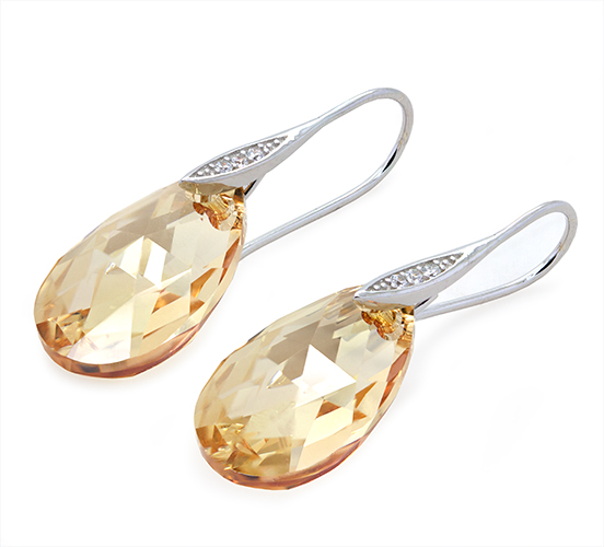 Zaveris Golden Glow Teardrop Silver Set
