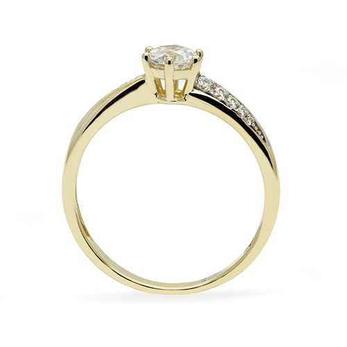Zaveris 9 Carat Yellow Gold Solitaire Zirconia Ring