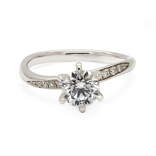 Zaveris 18 Carat White Gold Lab-Grown Diamond Solitaire Ring.