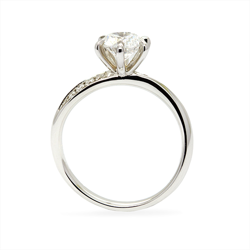 Zaveris 18 Carat White Gold Lab-Grown Diamond Solitaire Ring.