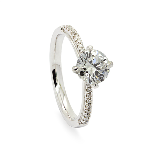 Zaveris 18 Carat White Gold Radiance Lab-Grown Diamond Ring