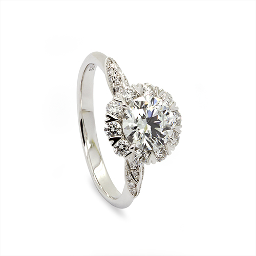 Zaveris 18ct White Gold Lab-Grown Showstopper Diamond Ring