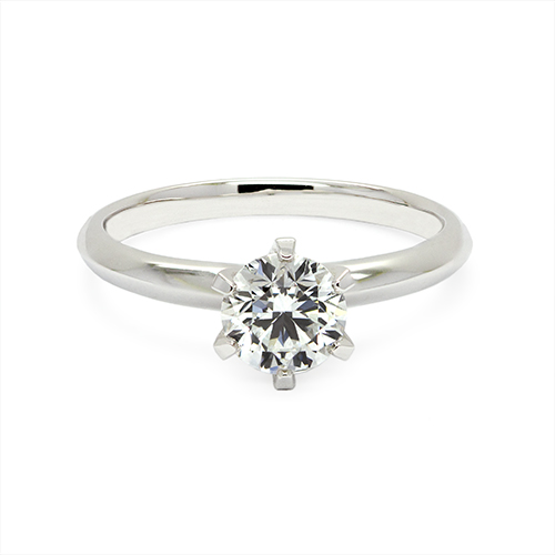 Zaveris 18 Carat White Gold Lab-Grown Diamond Solitaire Ring