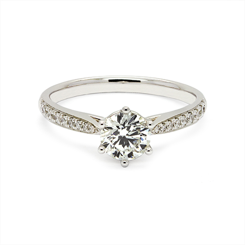 Zaveris 18 Carat White Gold Luxe Lab-Grown Diamond Ring